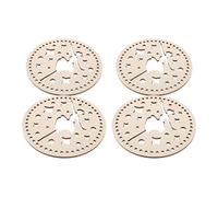 DRESSOOS Base Redonda de Madera Beige Diseño Hueco de Niña Bailarina para Manualidades, 4 Piezas Prácticas para Evitar Deformaciones Elaboración de Bolsos