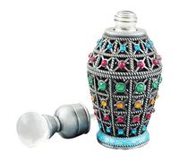 DRESSOOS Botella de Perfume Vintage de Vidrio 12ml, Frasco Recargable para Aceites Esenciales, Diseño Retro Egipcio, Color Sicómoro, Adecuado para Viajes y Almacenamiento Aromático