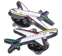 DRESSOOS Broche de Avión de Aleación Azul Pin de Dibujos Animados Unisex 2 Piezas para Accesorios de Ropa y Broches de Viaje Alfiler de Pecho para Mujer y Hombre Adecuado para Uso