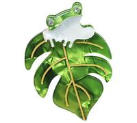 DRESSOOS Broche Diseño Único y Creativo de Forma de Rana en Acrílico y Aleación de Zinc No Se Deforma ni Se Desvanece Animal Adecuado para Decoración de Ropa y Bufandas