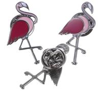 DRESSOOS Broches de Flamenco para Mujer Set de 3 Piezas en Aleación Resistente Pin de Solapa Decorativo en Colores Duraderos Adecuado para Ropa Abrigos y Vestidos Accesorios de Moda