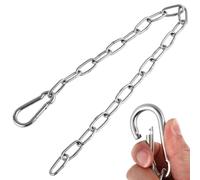 DRESSOOS Cadena de Extensión para Ejercicios de Fitness Compatible Sistema de Gimnasio, Material de Hierro Plata, Adecuado para Máquina de Poleas y Entrenamiento de Tríceps