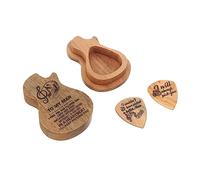 DRESSOOS Caja De Almacenamiento De Púas De Guitarra Exquisito Soporte Para Púas Madera Para Organizar y Accesorios Musicales Para Aficionados Música y Guitarristas