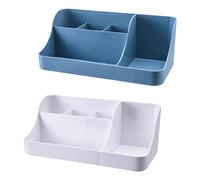 DRESSOOS Cesta De Almacenamiento 2Pcs Caja Organizadora De Escritorio Para Cosméticos y Accesorios Contenedor De Almacenaje Para Oficina y Hogar En y