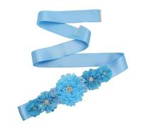 DRESSOOS Cinturón Estilo Elegante Diseño de Flores y Perlas para Mujer Cómodo y Resistente Cinta y Pedrería Adecuado para Fiestas y
