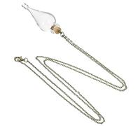 DRESSOOS Collar de Botellas Pequeñas de Vidrio Transparente Tapón, Cadena de Cobre Antiguo, Mini Frascos para Deseos y Manualidades, Accesorio Decorativo Multifuncional para Uso Diario