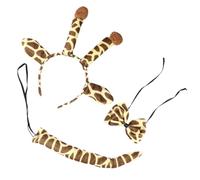 DRESSOOS Conjunto de Disfraz de Animal 3 Piezas Diadema Orejas de Peluche y Pajarita Accesorio Ligero para Cosplay Fiestas de Cumpleaños y Halloween Adecuado para Adultos