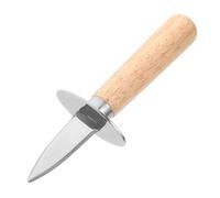 DRESSOOS Cuchillo Abridor de Ostras Herramienta Ligera y Versátil de Acero Inoxidable Mango de Madera para Descascarillado en Picnic y Viajes