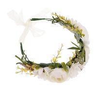 DRESSOOS Diadema De Flores Tocado De Novia Aro De Pelo De Rosa Simulada Banda Para El Cabello Para Fiesta Para Fotos De Boda Carnaval De Navidad