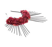 DRESSOOS Diadema De Flores Vintage Para Mujer Adorno De Cabello Decorativo Para Novias y Fiestas Accesorio De Pelo De Estilo Gótico Para Celebraciones y Especiales