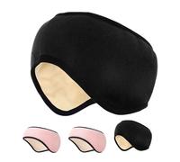 DRESSOOS Diadema Orejeras Cálidas de Felpa 4 Piezas (2 Rosa 2 Negro) para Mujer, Calentadores de Orejas a Prueba de Viento para Clima Frío, Protección Térmica y Reducción de Ruido,