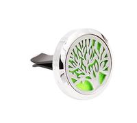 DRESSOOS Difusor De Esencial Para Coche Clip Aromático Inoxidable Con Diseño De Árbol Difusor De Aromaterapia Para Ventilación Almohadilla De Color Aleatorio Para y
