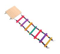 DRESSOOS Escalera De Madera Colorida para Aves Juguete De Entrenamiento para Periquitos y Loros Plataforma con Escalones para Ejercicio y Diversión Jaulas De Mascotas