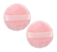 DRESSOOS Esponjas de Maquillaje para Polvo Suelto 2 Unidades 75 Mm Diámetro, Aplicadores Faciales de Algodón Reutilizables, Esponjas de Belleza para Difuminar Base y Corrector, Accesorio