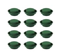 DRESSOOS Espuma Floral Redonda Absorción de Agua Kit de 12 Unidades Verde Fuerte y Diseño a Prueba de Fugas para Arreglos en Casa y Pasillos