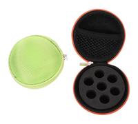 DRESSOOS Estuche Redondo para Aceites Esenciales Capacidad para 7 Botellas de 1-2ml, Material Eva y Oxford, Bolsa de Malla y Diseño Portátil para Viaje, 2 Piezas