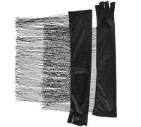 DRESSOOS Guantes Cómodos y Fáciles de Poner Largos de Terciopelo Elásticos Negros Accesorios Elegantes para Fiesta y Boda para Mujer en Formales
