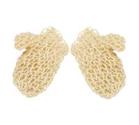 DRESSOOS Guantes de ducha de manoplas para fregar la toallita exfoliante guantes de exfoliación guante de mano de lufa sisal Caqui