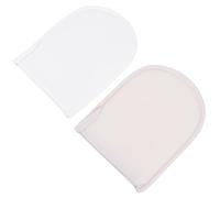 DRESSOOS Guantes Exfoliantes de Ducha de Esponja Vegetal de Lufa Doble Cara 2 Piezas Beige y Blanco para Masaje Corporal y Cuidado Profundo Piel
