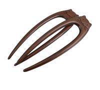 DRESSOOS Horquilla Pelo Estilo Chino Forma de Gato en Madera Resistente de Sándalo, 2 Unidades, Adecuado para Fiestas y Recogidos Elegantes
