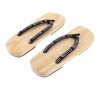 DRESSOOS Japanese Traditional Wooden Geta Sandalias Hombre Estilo Kimono Clogs Planos Cómodos y Transpirables para Verano Talla