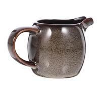 DRESSOOS Jarra de Cerámica para Leche y Crema con Asa, Boquilla Fina y Superficie Lisa, Jarra Pequeña para Café y Salsa en Color Gris Escamado, Adecuado para Uso en Hogar, Cafeterías