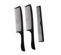 DRESSOOS Juego De 3 Peines Portátiles De Fibra De Carbono Para El Cabello Peine De Extremos Tamaño De Viaje Peine Para Peinado Y Cuidado Para Uso Diario En Peluquerías