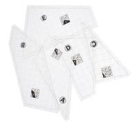 DRESSOOS Juego de 5 Plantillas para Cortar Tela y Regla de Patchwork Multifuncional, Acrílico Ligero Patrones Variados para Proyectos de Costura y Acolchado en Diferentes Entornos