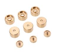 DRESSOOS Juego Pequeño De Botones De Pistón De Trompeta y Cubiertas Superiores De Latón Dorado, Accesorios Para Instrumentos Musicales, Repuestos Duraderos Para Trompeta