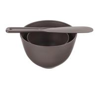 DRESSOOS Kit de 3 Piezas para Mascarillas con Bol y Barra de Silicona Negra, Resistente al Calor, Plegable y Fácil de Limpiar, Recipiente Práctico para Mezcla y Aplicación Facial en Spa