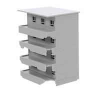 DRESSOOS Maqueta DIY Casa Arruinada para Decoración de Paisaje Ferroviario y Mesa de Arena Construcción Plástica Realista para Escenas Históricas