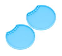 DRESSOOS Molde de Silicona para Resina Epoxi, 2 Piezas, Molde de Orejas de Ratón Redondas Azul, para Manualidades DIY y Adornos de Diademas