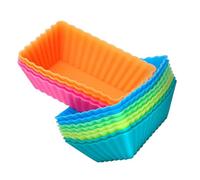 DRESSOOS Molde para Hornear Pasteles de Silicona 12 Piezas Forma Clásica, Fácil de Usar y Seguro para Horno, Adecuado para Repostería y Elaboración de Tartas Color Color Aleatorio