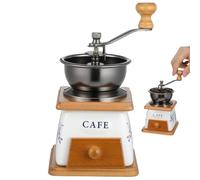 DRESSOOS Molinillo de Café 1 Pieza de Cerámica Diseño Vintage Manual Molienda Compacta y Resistente para Granos o Cocina