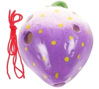DRESSOOS Ocarina De Fresa Cerámica Instrumento De Viento Para Práctica Infantil Ocarina De Juguete Adorable Decorativa La Habitación