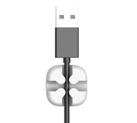 DRESSOOS Organizador de Cables de Silicona para Gestión y Protección para Escritorio Soporte Fuerte Autoadhesivo y Enrollador de Cable Paquete de 5 Piezas y Auriculares