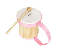 DRESSOOS pandereta bongos tambor de mano tambor con instrumentos de percusión para niños tambor con palo instrumentos musicales para adultos palos de ritmo tambor de piel de oveja rosa