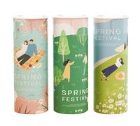 DRESSOOS Pañuelos Faciales Cilíndricos para Coche Estampado Decorativo, 3 Tubos Portátiles para Portavasos, Papel de Seda para Automóvil y Uso en Hogar, Oficina y Baño