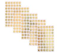 DRESSOOS Pegatinas de Estrellas de Recompensa Doradas, 5 Hojas, Adhesivas de Espejo, para Gestión del Comportamiento en Aula y Escuela