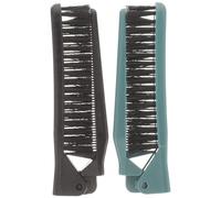 DRESSOOS Peines Plegables Portátiles para Peluquería Doble Peine y Cepillo 2 Piezas de Abs y Pp para Peinar Cabello Rizado y Cuero Cabelludo