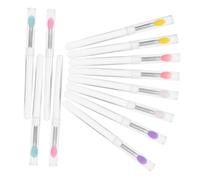 DRESSOOS Pincel Labial Multipropósito 12 Unidades Aplicador Bálsamo Cepillo Exfoliante Silicona Pequeño Fácil De Llevar