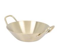 DRESSOOS Plato Coreano de Acero Inoxidable 304, Bandeja Dorada para Servir Salsas y Acompañamientos, Diseño Original para Decorar la Mesa en Restaurantes
