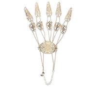 DRESSOOS Pulsera De Cadena Para Dedo De Mujer Diseño Punk Para Baile Del Vientre y Fiesta Joyería De Moda Creadora De Estilo