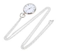 DRESSOOS Reloj de Bolsillo Colgante Collar de Aleación Plateada Diseño Romano Reloj Colgante Moderno para Uso Diario Accesorio Decorativo Elegante para Hombre y Mujer