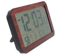 DRESSOOS Reloj Digital de Escritorio Silencioso Calendario Perpetuo y Pantalla Multifuncional para Sala y Dormitorio en Plástico Negro