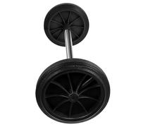 DRESSOOS Ruedas con Eje Hueco para Cubo de Basura de Plástico Negro Silenciosa Juego de 2 Ruedas Oficinas y Cuidado Diurno