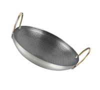 DRESSOOS Sartén de Acero Inoxidable 10 Pulgadas Antideslizante Olla para Recalentar Doble Asa Adecuado para Cocina Doméstica y Uso en Hogares, Restaurantes y Hoteles