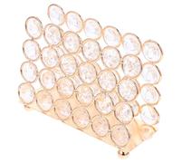 DRESSOOS Servilletero Cuadrado de Cristal y Hierro Dorado, Soporte Vertical para Servilletas de Papel, Dispensador Decorativo para Cocina y Comedor, Porta Pañuelos Práctico para Hogar