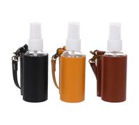DRESSOOS Set de 3 Frascos de Perfume Recargables con Soporte de Pu y Llavero, Botellas Vacías de 60ml para Salidas al Aire Libre y Uso Facial