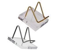 DRESSOOS Soporte de Exhibición para Mantener Orden para Minerales de Acrílico y Metal, Base Resistente y Elegante Pack de 2 Piezas en de y Exposiciones